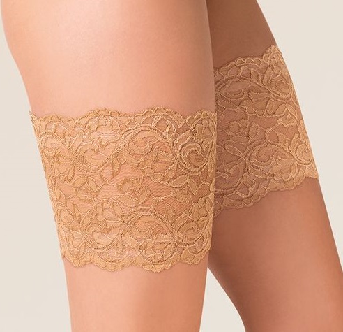 Ochranný samodržiaci pás na stehná, bandaletky GABRIELLA, veľ. XL/XXL, Beige