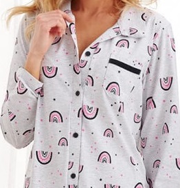 Dámska nočná košeľa sivá Dalia, veľ.  XL