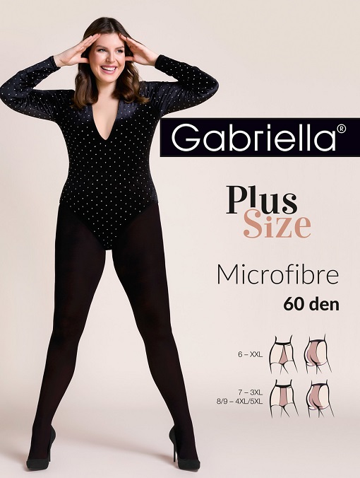 Dámske pančuchy Gabriella plus size Microfibre, 60 DEN, 7-3XL, capuccino