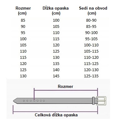 Pánsky kožený opasok Beltimore hnedý - 105 cm