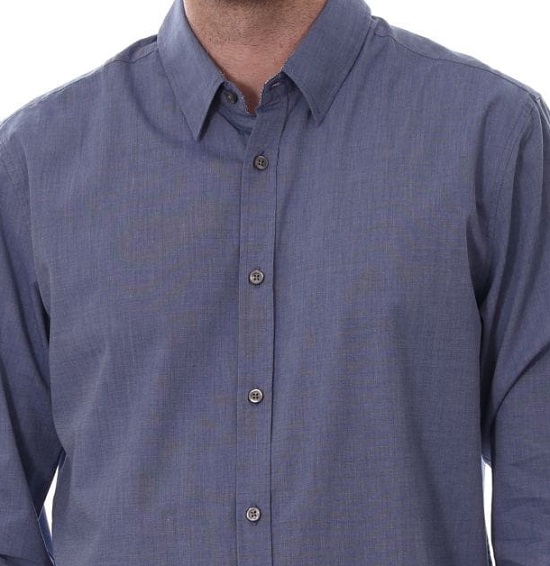 Pánska košeľa bavlnená farba jeans, veľ. M