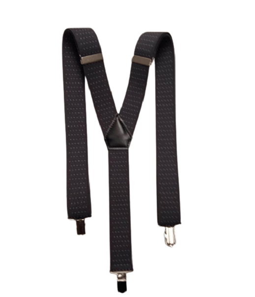 Pánske traky typ Y, tmavo sivé so vzorom, 3,5 cm /115 cm
