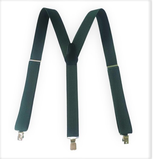 Pánske traky TopGal typ Y, tmavo zelená 3,5 cm /110 cm