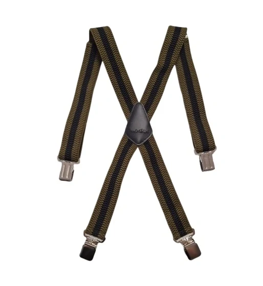 Pánske traky Paolo Udini typ X, vojenská zelená s modrou 4 cm /110 cm