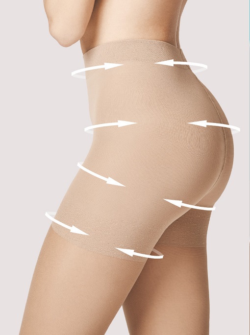 Dámske zoštíľujúce pančuchy FiORE Total Slim 20 DEN, 3-M, tan - telová