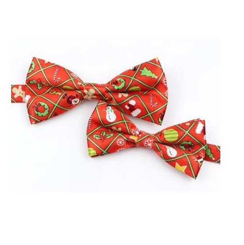 Pánsky a detský vianočný motýlik - červený set