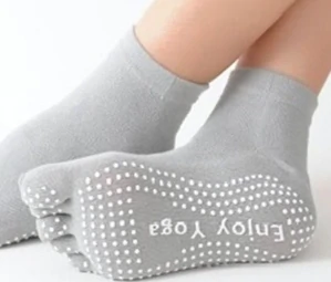 Dámske protišmykové ponožky sivé Yoga, veľ. 35-40