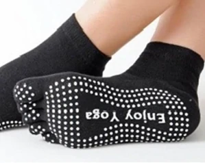 Dámske protišmykové ponožky čierne Yoga, veľ. 35-40