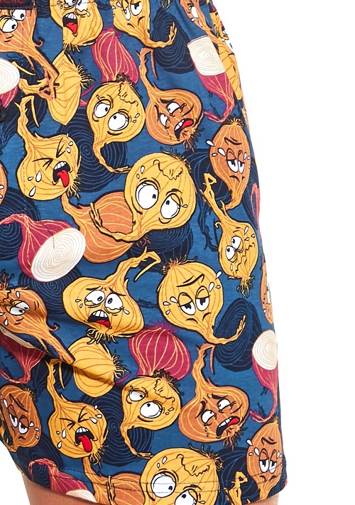 Pánske trenky tmavo modré so vzorom cibuľa, veľ. M