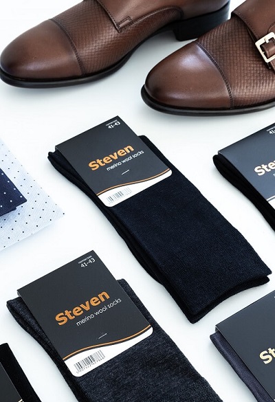 Pánske ponožky Merino wool čierne, veľ. 41-43