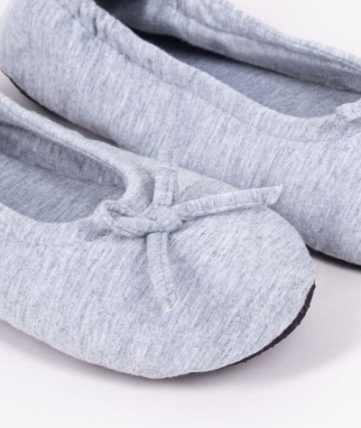 Dámske papuče, balerínky sivé, veľkosť 36-37