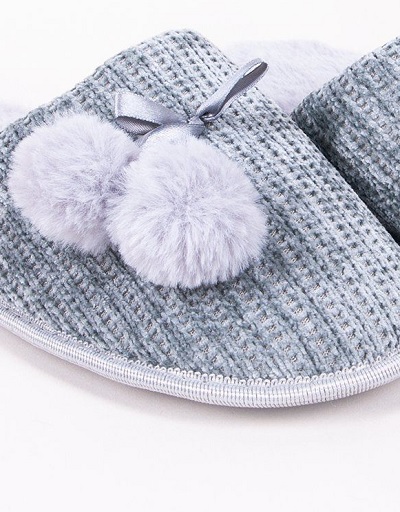 Dámske papuče sivé s brmrbolcami, veľkosť 36/37