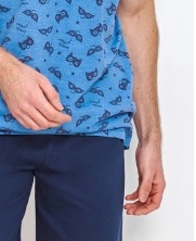 Pánske krátke pyžamo William, modré, veľ. L