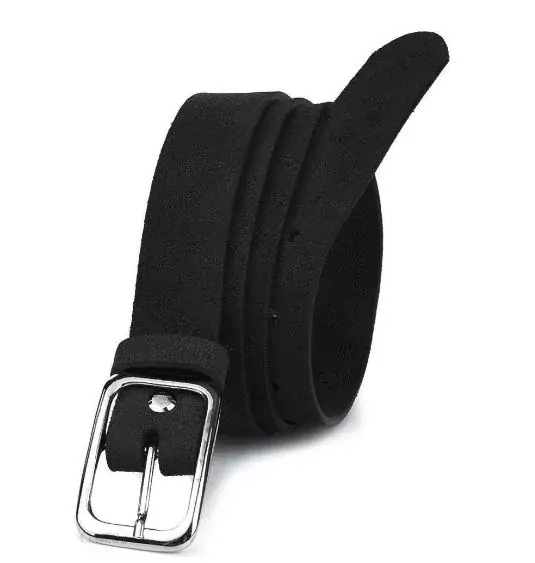 Dámsky kožený, semišový opasok Beltimore 90 cm - čierny