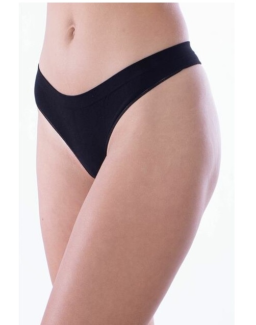 Dámske tangá nohavičky String Ultra Comfort bezšvové veľ. L, čierne