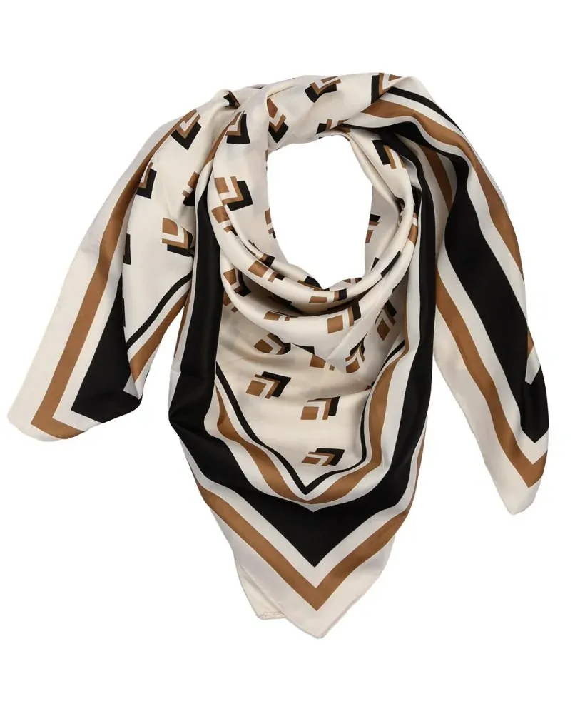 Dámska elegatná šatka hnedo čierna Versoli