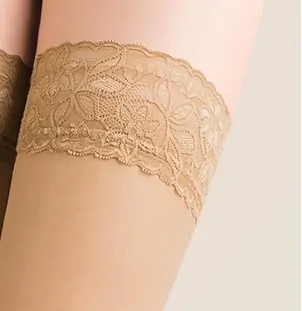 Dámske samodržiace pančuchy Gabriella Plus size Calze hold ups 15 DEN, 4XL/5XL, Melisa