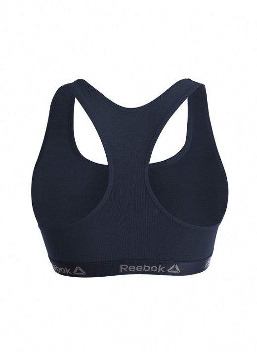 Dámska športová podprsenka, športový top REEBOK tmavo modrý, veľ. S