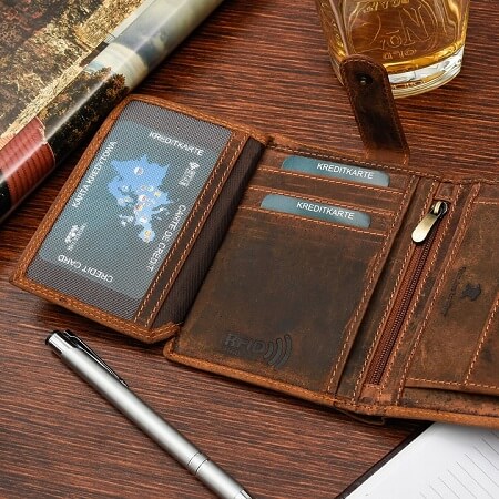 Pánska kožená RFID peňaženka Beltimore R82 vintage, hnedá