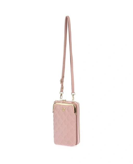 Dámska crossbody kabelka na mobil a peňaženka 2v1, ružová