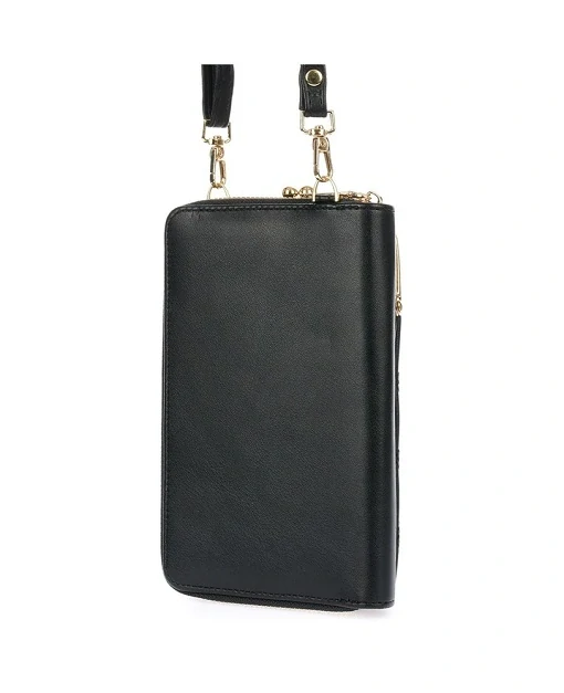 Dámska crossbody kabelka na mobil a peňaženka 2v1, čierna