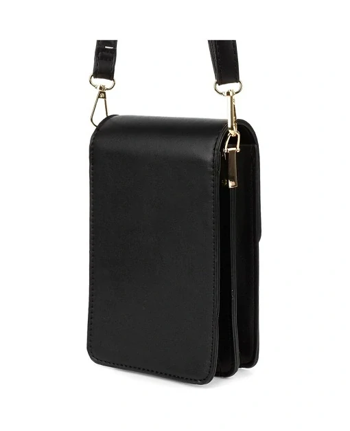 Dámska mini kabelka na mobil, čierna