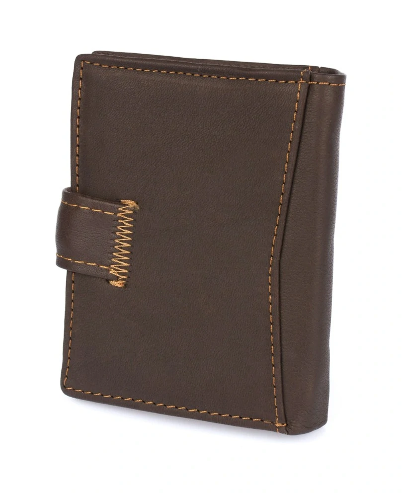 Pánska kožená RFID peňaženka Beltimore s vonkajším zapínaním hnedá