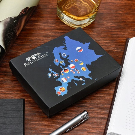 Pánska kožená RFID peňaženka Beltimore R82 vintage, hnedá