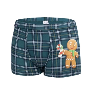 Pánske vianočné boxerky tmavo zelené Cookie 5, veľ. XXL
