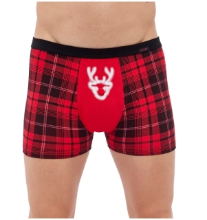 Pánske vianočné boxerky červené Red nose 2, veľ. XXL