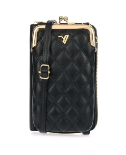 Dámska crossbody kabelka na mobil a peňaženka 2v1, čierna
